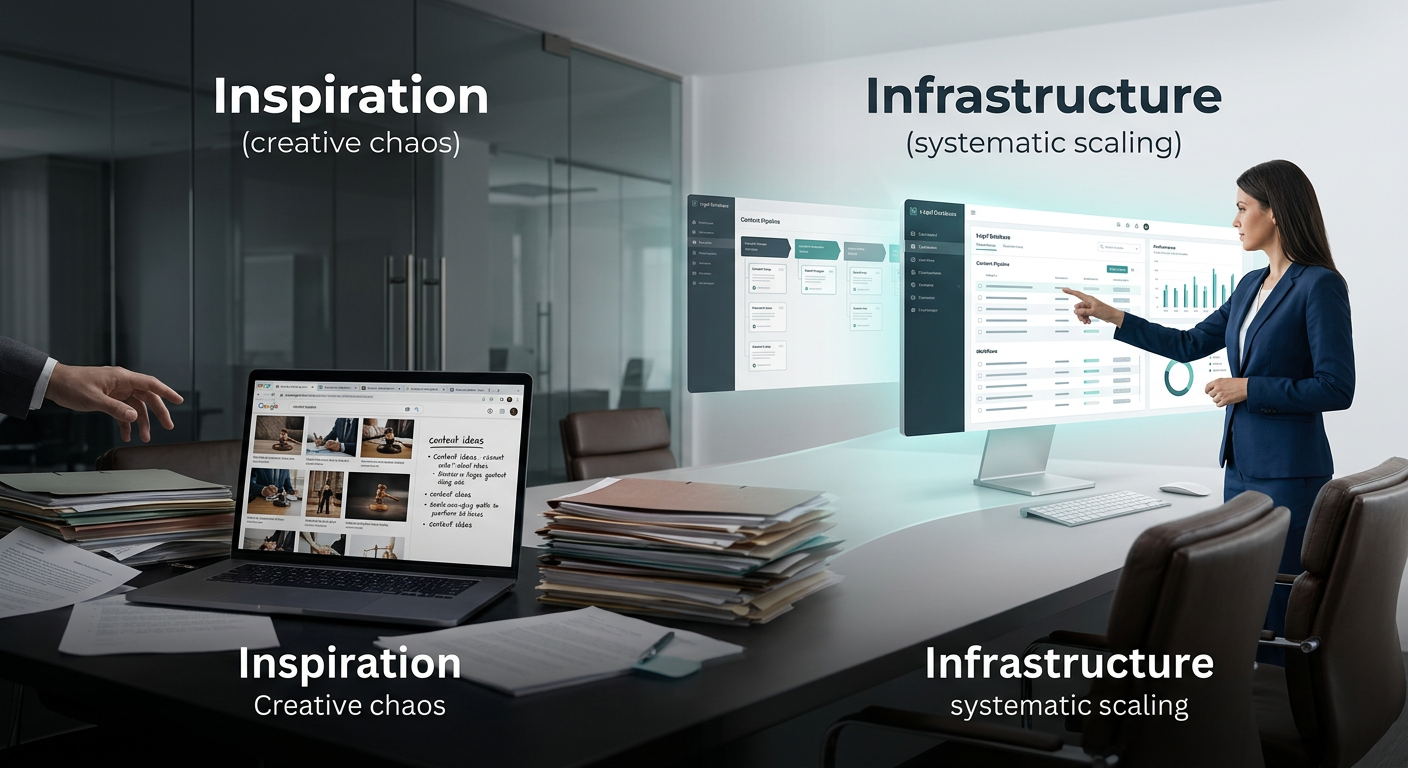 Infrastructure Over Inspiration: The Scalability Shift